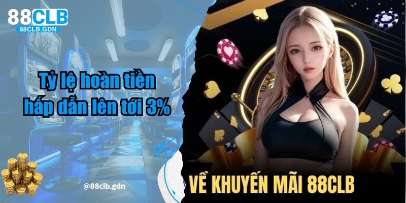 Tỷ lệ hoàn tiền hấp dẫn lên tới 3%